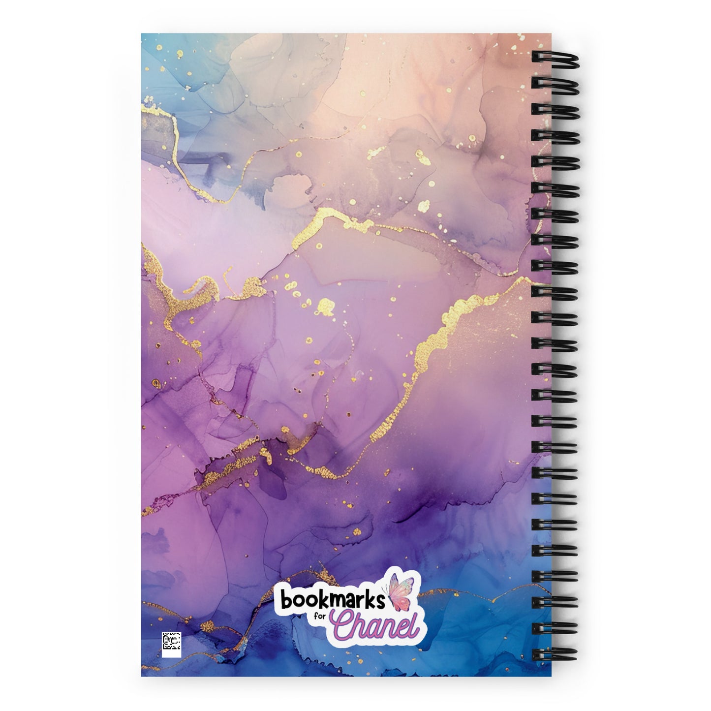 Grateful Purple Marble Spiral Notebook