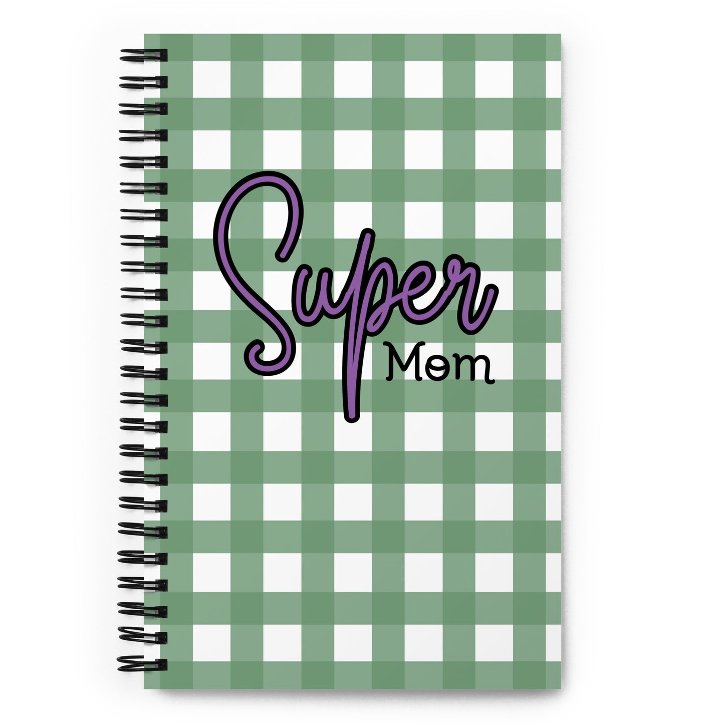 Super Mom Plaid Spiral notebook