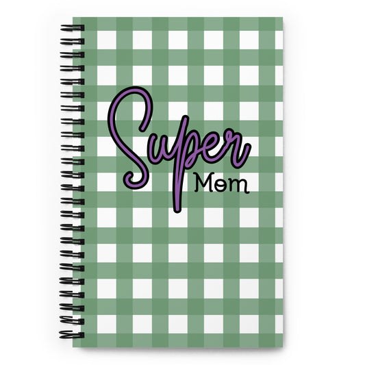 Super Mom Plaid Spiral notebook